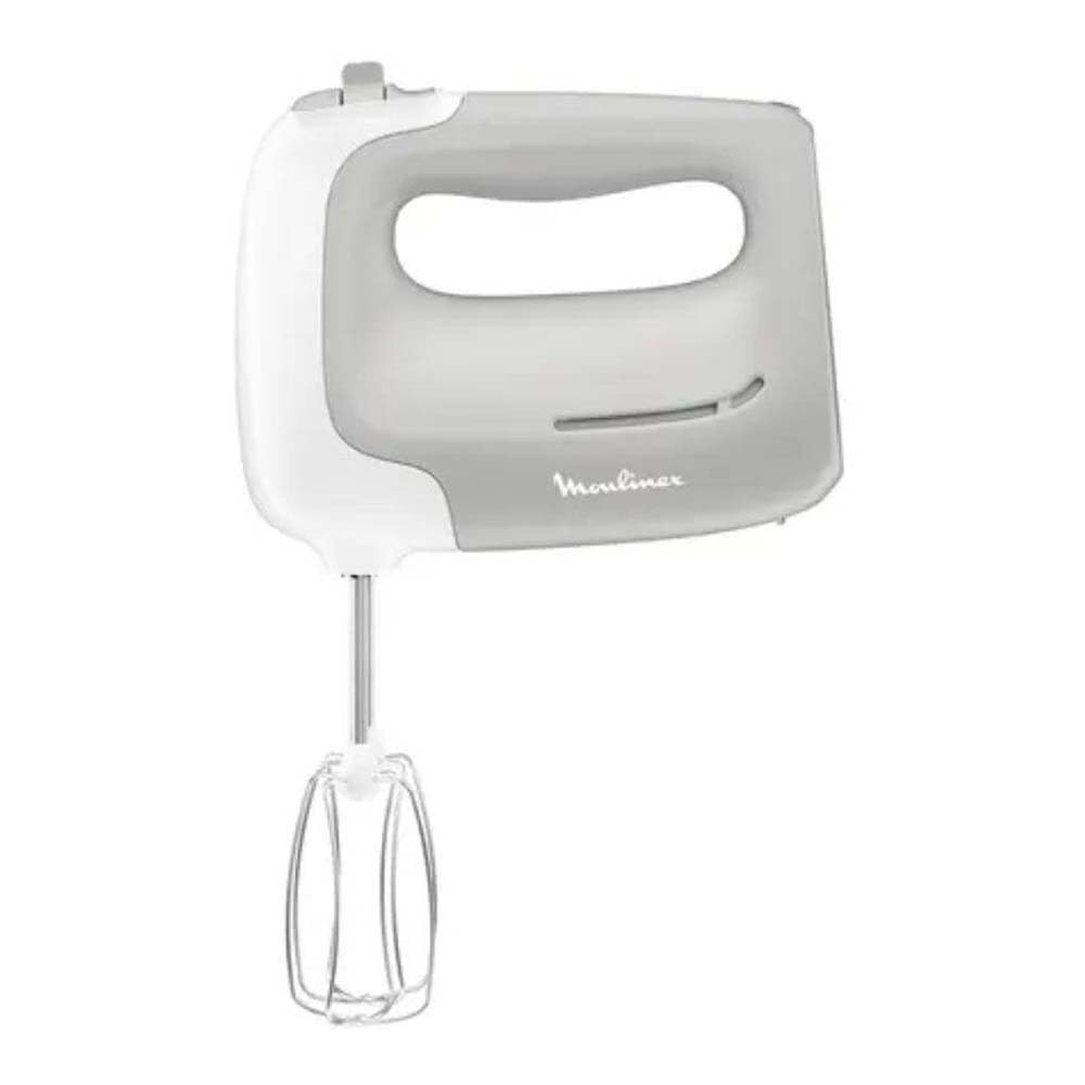 Moulinex PrepMix HM450B Batidora de varillas y amasadora, 450 W, 5 velocidades, 2 varillas, 2 ganchos de amasar, batidora de mano versátil de acero inoxidable, accesorios aptos para lavavajillas