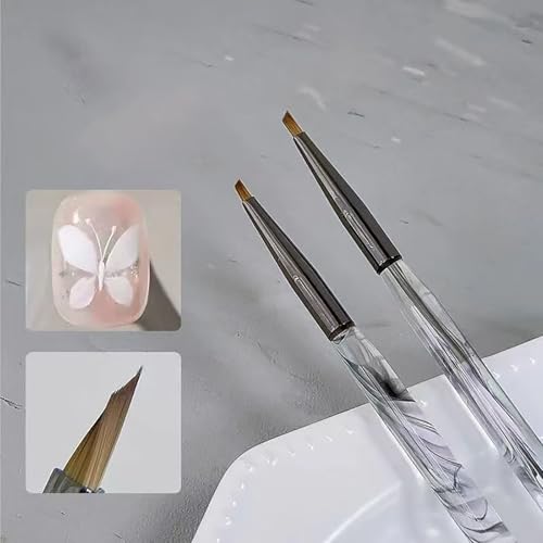 Nail Repair Gel Nail Brush,Nail Drawing Brush for Nail Design, Nail Brush for Drawing Petals and Butterflies(1 PCS) (ink color)