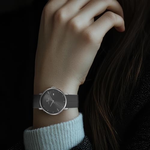 Image of Analog Watch for Men with Silicone Band | Magnetic Lock Strap | Japanese Quartz Movement | Water Resistant | Formal & Casual Wristwatch Gift