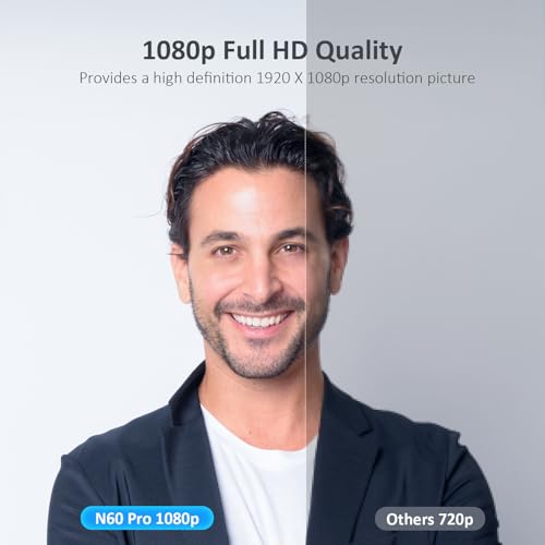 Image of NexiGo N60 Pro (Gen 2) 1080P Webcam with Distortion-Free Lens, USB A to Type-C Data Cable, Noise Reduction Mic & Privacy Cover, for Zoom /Skype /Teams /Webex, Laptop MAC PC Desktop