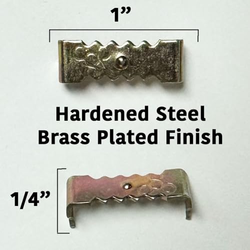 Image of Premium Quality 1 inch Brass Plates Nailess Sawtooth Hanger - 20 Pack