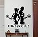 Pegatinas De Pared Fitness Club Wall Decal Sport Hombre Mujer Gym Vinilo Adhesivo Art Decor Mural Art Decor Home Decor Room Decals 58X49cm