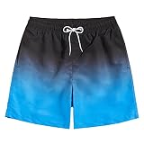 [SUNDAY ROSE] 水着 メンズ 海水パンツ サーフパンツ インナー付き 通気 速乾 ボードショーツ ショートパンツ 男性 夏 短パン スポーツ 大きいサイズ M ブラックブルー1