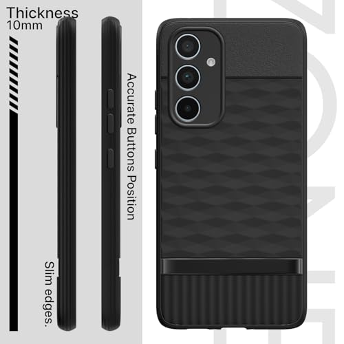 Image of Amazon Basics Back Cover for Samsung Galaxy A35 5G| Full Camera Protection | TPU Soft Flexible Shockproof Back Cover(Black)