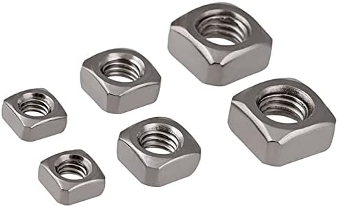 10/20/50pcs DIN557 GB39 M3 M4 M5 M6 M8 304 stainless steel Square Nut Four square nuts (Size: M4 50pcs)
