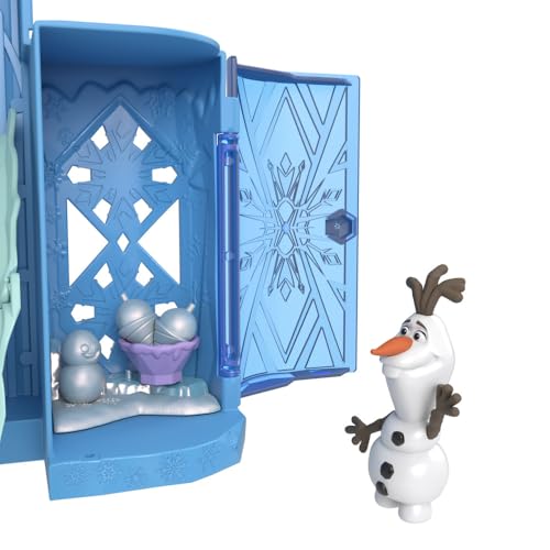 Disney Princess Frozen Toys, Storytime Stackers Elsa Ice Palace, Stackable Castle Doll Set House with Small Doll & 8 Pieces, Inspired by The Movies​​​