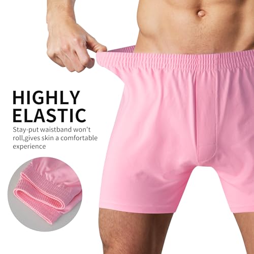 Men's Boxers Shorts, Moisture-wicking Cotton Underwear, Tagless Design with ComfortFlex Waistband, Vibrant 4-Pack2