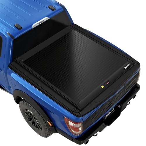 Bestwyll Retractable Hard Tonneau Cover – Fits 2015-2026 Ford F-150 5.5’ (66”) Truck Bed (incl. Raptor/Lightning) – with Mechanical Lock & T-Slot Matte Black Aluminum Waterproof Accessories |K22|