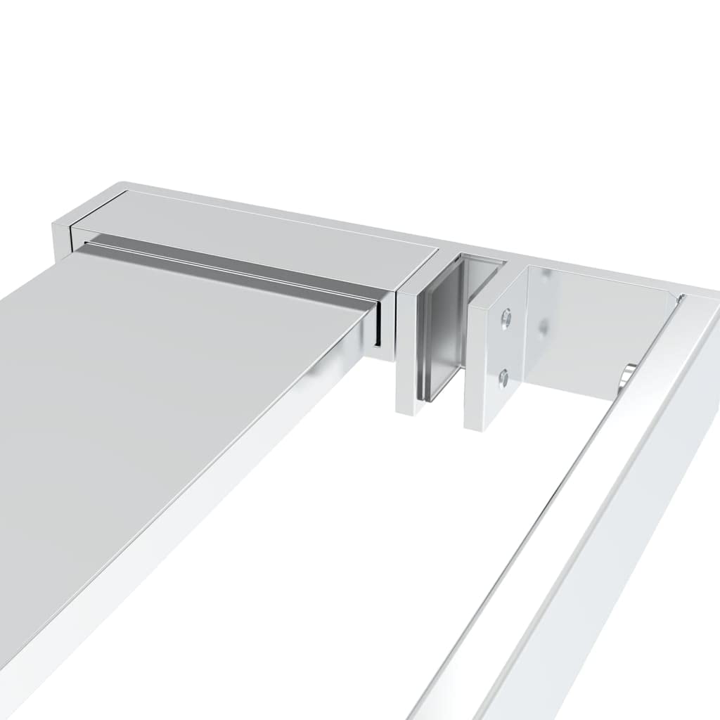 vidaXL Mampara ducha con estante vidrio ESG y aluminio cromo 90x195 cm