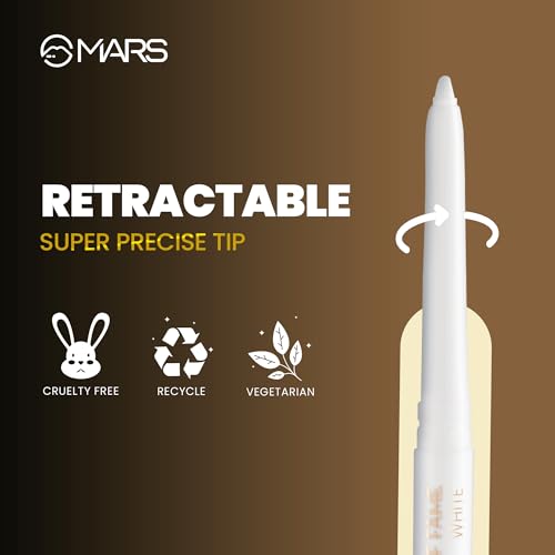 MARS Kohl of Fame Up to 12 Hours Stay Kajal | Smudgeproof & Waterproof | Long Lasting (0.35g) (White) - Image 4