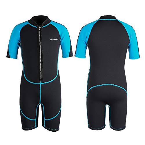 Seaskin Kids Wetsuit for Boys Toddlers, 2mm Front Zipper Shorty Wetsuits by Seaskin - Used condition - US$28.40
