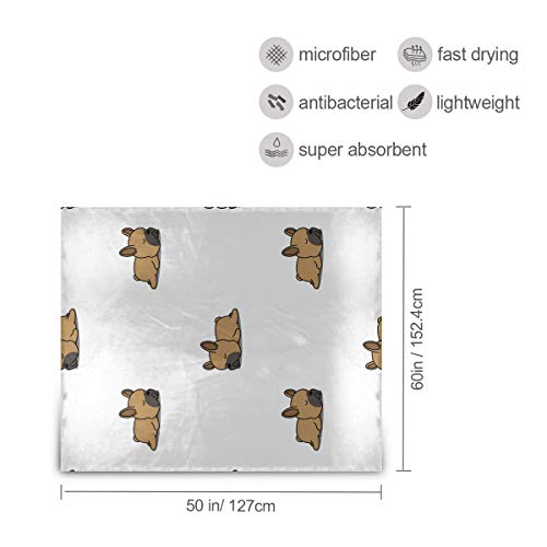 Emelivor Cozy Throw Blanket For Couch - Cute French Bulldog Puppy Super Soft Warm Blanket For Bed Sofa Used Lightweight Throws Size 50 X 60 In #TOP2