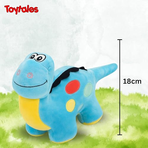 Image of TOYTALES Soft Toy Combo Pink Elephant & Blue Dinosaur Plush Stuffed Toys for Kids (Pack of 2)