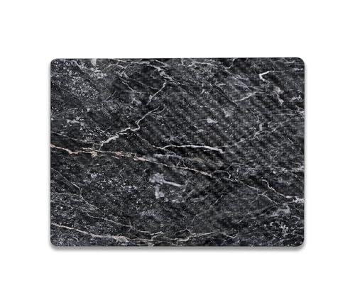 Image of MightySkins Carbon Fiber Skin Compatible with Microsoft Surface Laptop Go 3 (2023) Full Wrap Kit - Onyx Marble | Protective, Durable Textured Carbon Fiber Finish | Made in The USA
