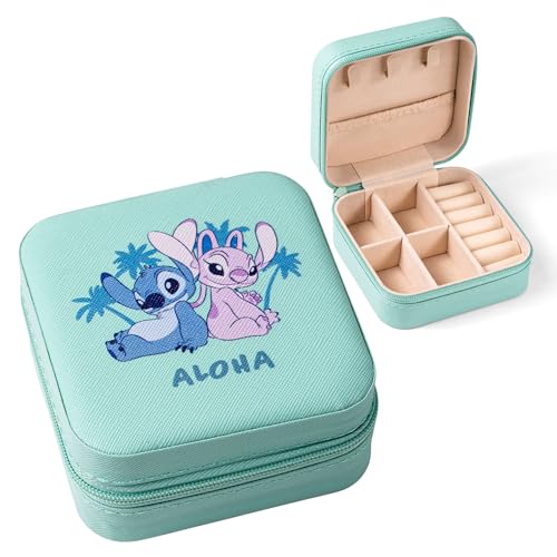 Portagioie quadrato compatto con Stitch e Angelo con design 