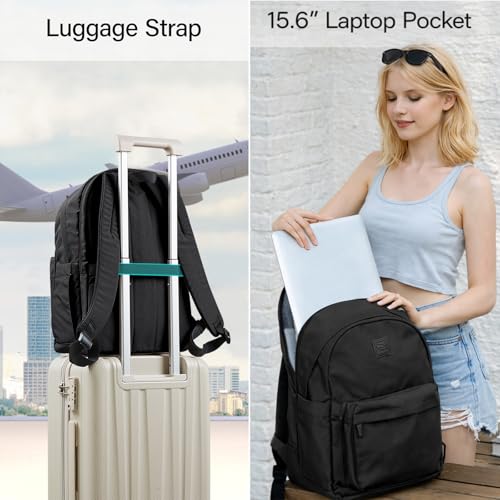 Hanke Travel Backpack for Women Men, 15.6 Inch Laptop College Backpack - image 8