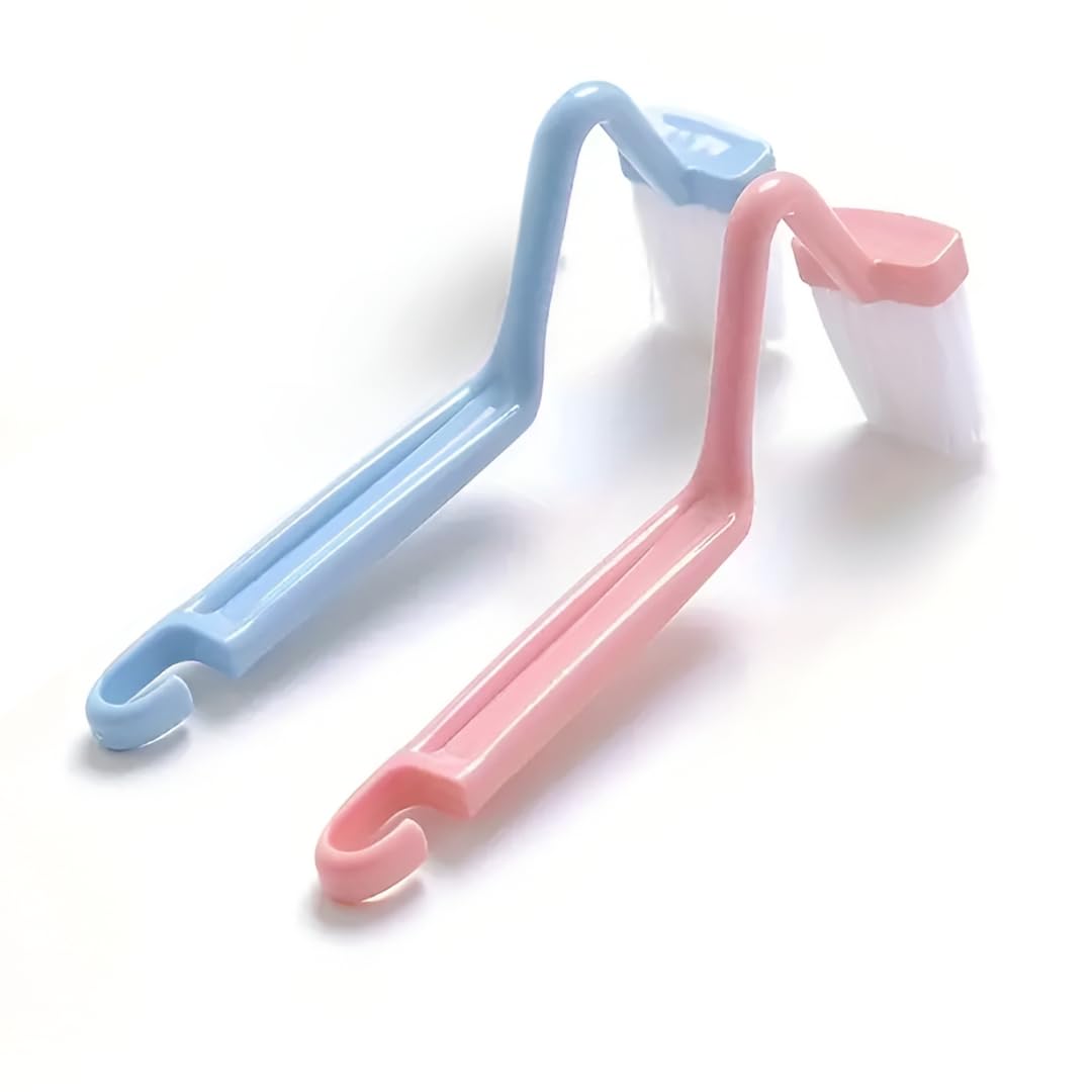 2PCS Toliet Cleaning Brush Under Rim Cleaning Soft Bristle Brush Cleaning Tool Curved Reach All Spots Easy Cleaning Solution Plastic Rim Cleaner for Bathroom Toliet