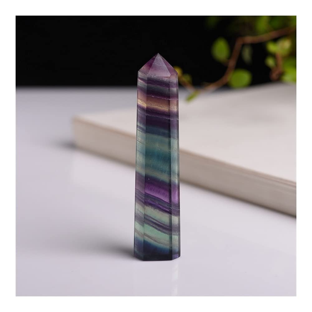 Gift for Family Natural Fluorite Crystal Colorful Striped Fluorite