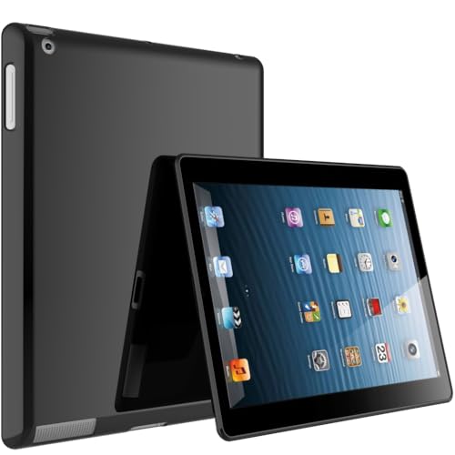 BREPRIO Case for iPad 2012/2011 2nd 3rd 4th Generation 9.6-inch (Old Model) [Lightweight + Protective] Shockproof Soft Ultra Slim Cover Black