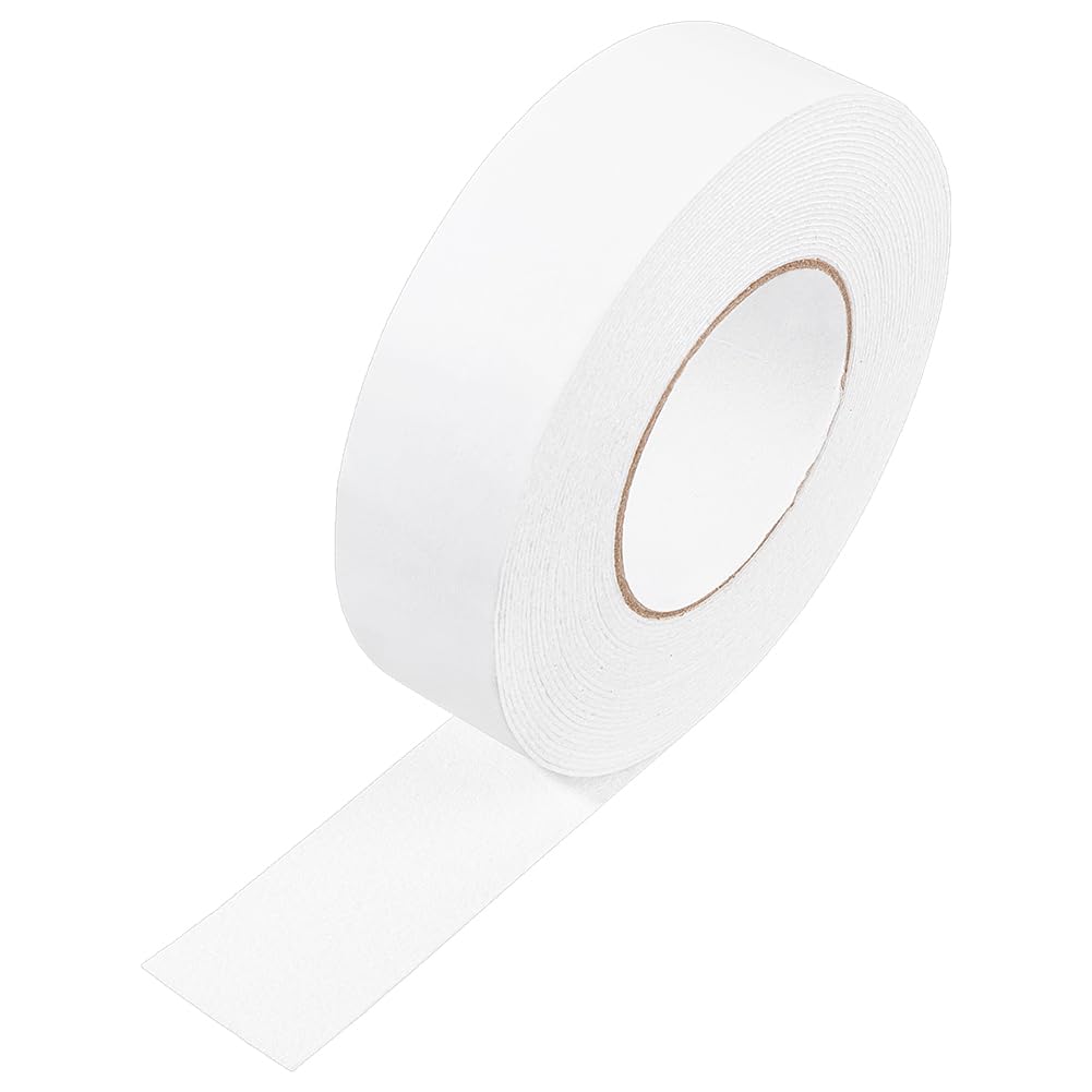 BENECREAT 10m/10.94Yard White Polyester Felt Tape, 40mm/1.57 Inch Wide Self Adhesive Felt Tape for Furniture Chairs Door Window Wall Hardwood Floors Protecting