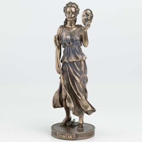 Estatua Thalia musa griega de comedia 9.37 in miniatura 3