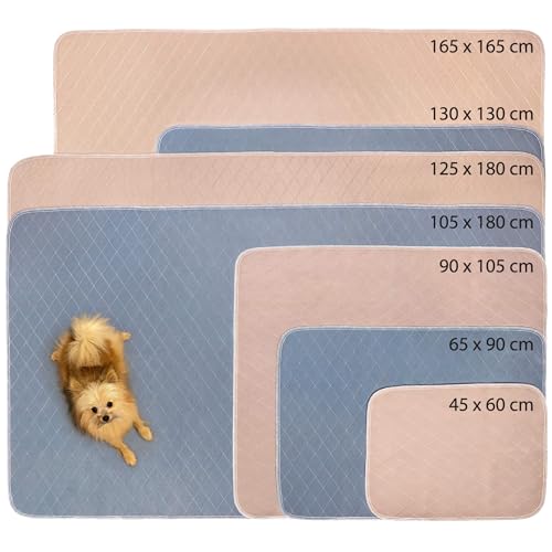 PIPCO PETS - Washable Pee Pad for Dogs, Pets | Absorbent, Leak-Proof Mat | Eco-Friendly, Reusable, Easy Care | Indoor Potty Pad, Puppy Training, Whelping, Incontinence (45 x 60 cm, Light Mocha)