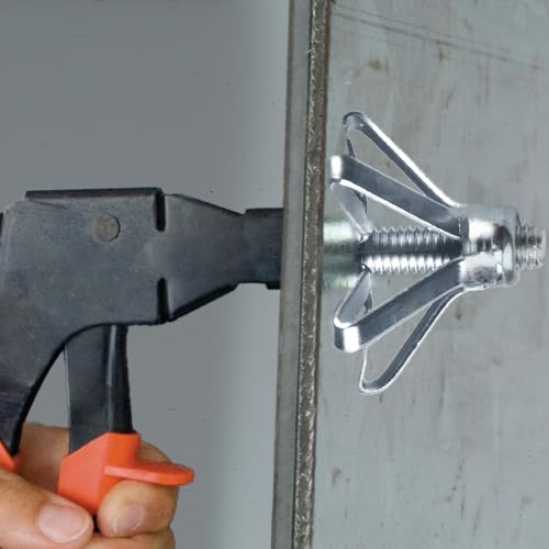 mawmuaw Zestaw metalowych kołków rozporowych do wydrążonych przestrzeni, 30 szt., nakrętki Jack Nuts, metalowa kotwa z wydrążonymi otworami, M5 x 20 mm, cienkie mocowania do pustych drzwi, ścian