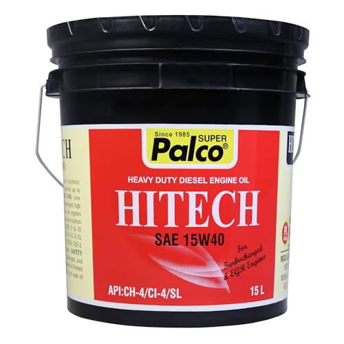 Image of PALCO HITECH 15W40 API: CI4 / SL Heavy Duty Diesel Engine Oil Synthetic Technology | Maximum Power & Superior Protection | For SUVs, MUVs & Crossovers | 15 Litres