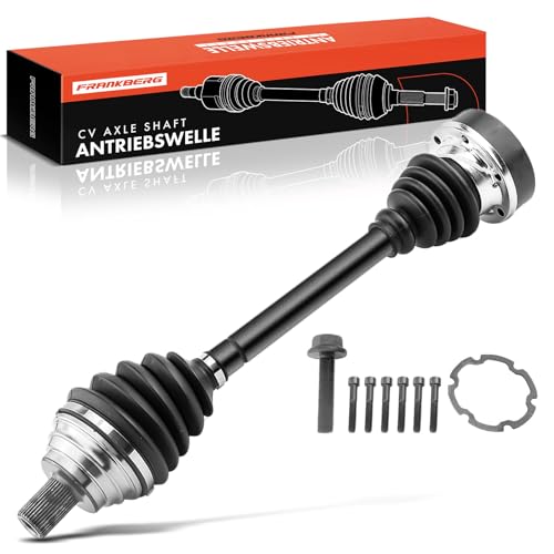 Frankberg Antriebswelle Achswelle ohne ABS Ring Vorderachse Links Kompatibel mit A3 8P1 Golf VI 5K1 Pas.sat 3C2 Tou.ran 1T1 1T2 Oct.avia II 1Z3 Leon 5F1 Replace# 1K0407271DQ
