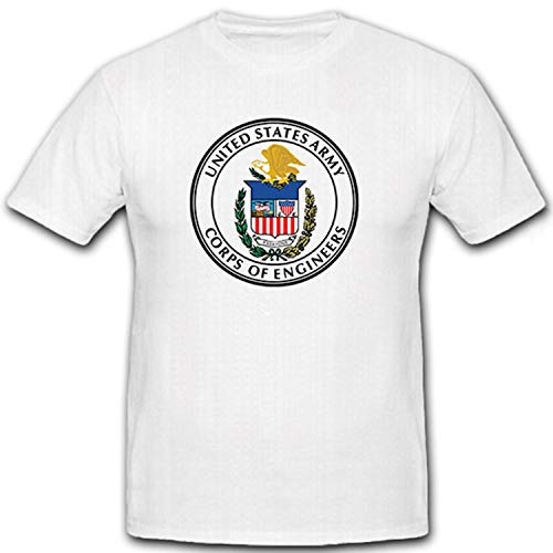 T-shirt Army Corps of Engineers blanc #6928 grande taille XXXL coton confortable