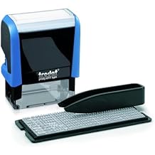 Trodat Printy 4911 DIY Self Inking Stamp,Blue Body - Black Ink,29x54x69mm