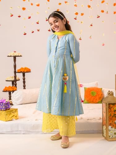 Image of Pspeaches girls Cotton Kurta & Palazzo