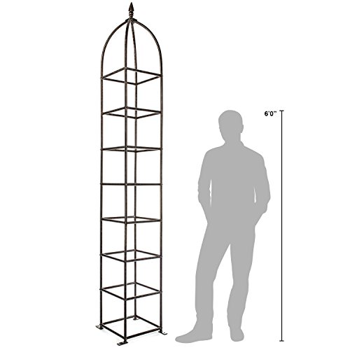 H Potter Trellis Obelisk For Climbing Garden Plants Weather Resistant Iron And Metal Vertical Yard Art Gar470 #TOP3