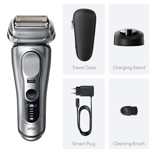 Image of Braun Electric Razor for Men Series 9 PRO+ Electric Foil Shaver with Precision Trimmer, Charging Stand, Face, Beard Clippers, 9617s