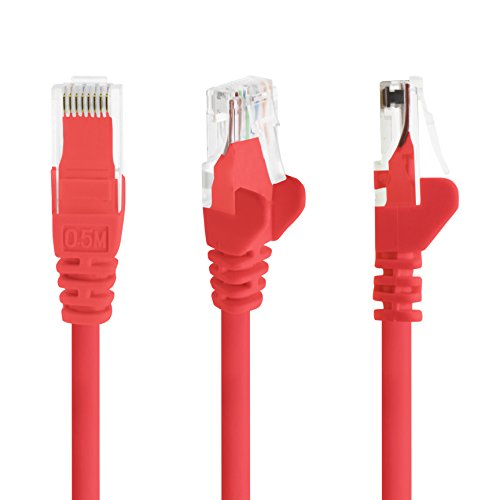 1aTTack.de Network cable Cat.6 - red - 5X - 0.25m - (set) - CAT6 Ethernet cable Lanka cable 1000 Mbits patch cable - Image 4