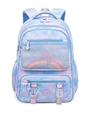 IvyH Schulrucksack Mädchen – Ergonomischer Schulranzen mit Brustgurt für die Grundschule – Wasserabweisender Rucksack für A4-Ordner – Ideal für die 1. bis 5. Klasse zum Schulstart