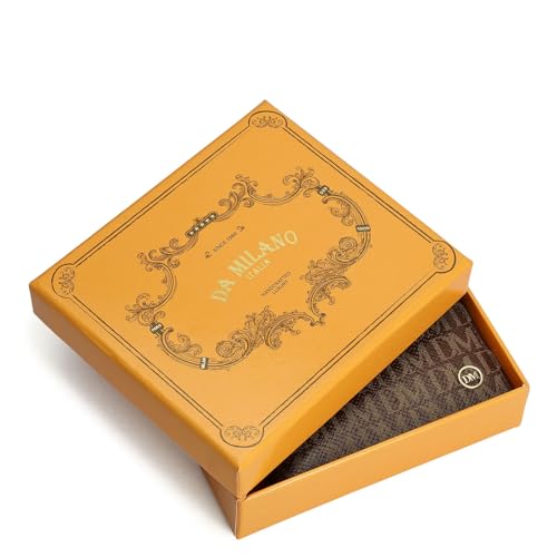 Image of Da Milano Leather Mens Wallet | RFID Slim Bifold Wallet with Card Slots & Cash Compartment - Brown (10176C)