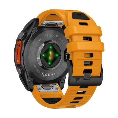 [�����ȓX] QuickFit 26mm 22mm �c�[�g���V���R���o���h �ɓK��Garmin Fenix E 8 7 7X 6 6X 5 5X/Epix Pro 47mm 51mm/Enduro 3 �X�g���b�v�u���X���b�g(Orange Black,26