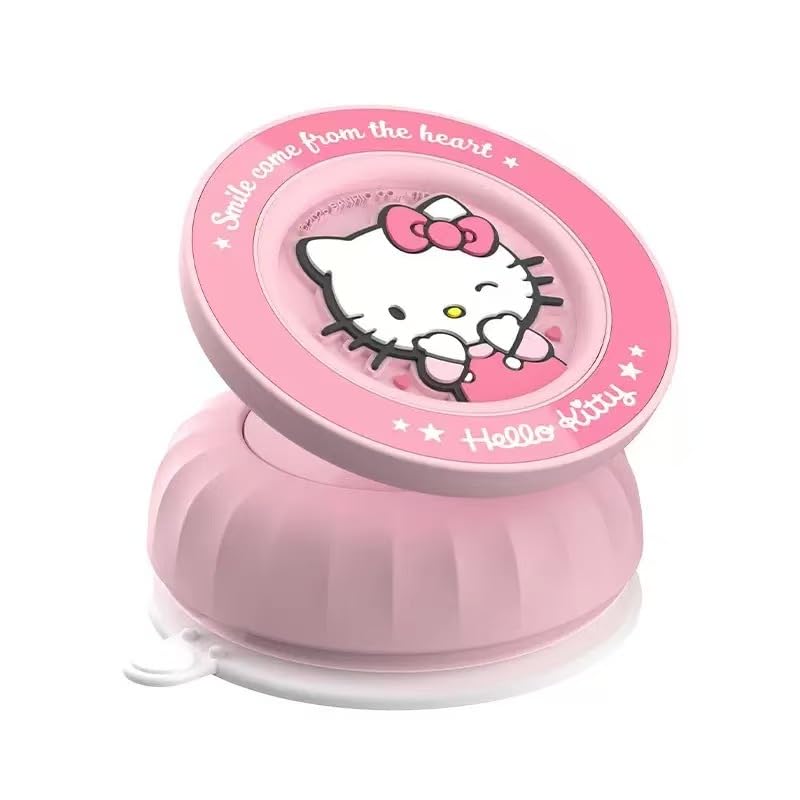 Kitty Magnetic Vacuum Phone Holder 360 Rotating Pink Magnetic Car Mount Cute Cat Rotating Holder Suitable for Cars Mirrors Gyms Kitchens Hands-Free Portable Phone Holder