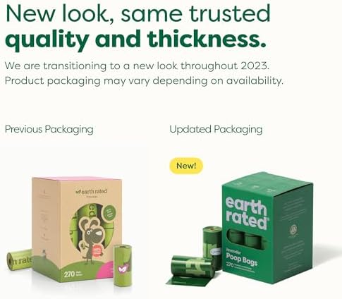 Earth Rated Worki na Odpady, Zielony, 270 Sztuk
