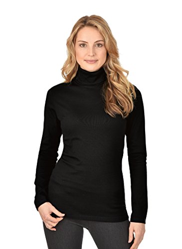 Preisvergleich Produktbild Trigema Damen Rollkragen Shirt 502010_008, Gr. Medium, schwarz