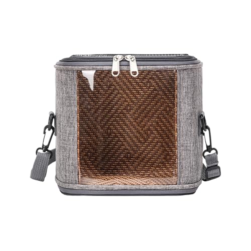 Transporteur pour Petit Animal,Poche à Sortie Respirante et Portable en,Sac De Transport avec Fenêtre Transparente - pour Petit Animal Hamster Oiseau Lézard...
