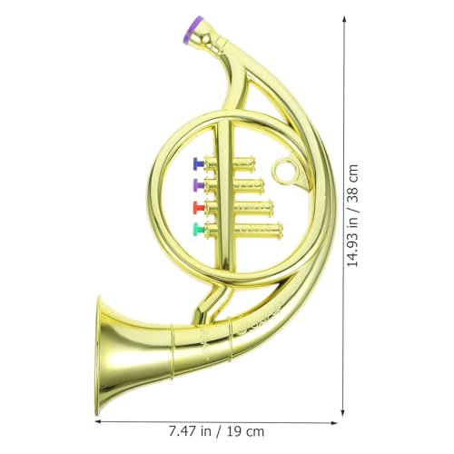 Cuerno de plástico juguete musical HEMOTON infantil color dorado 2
