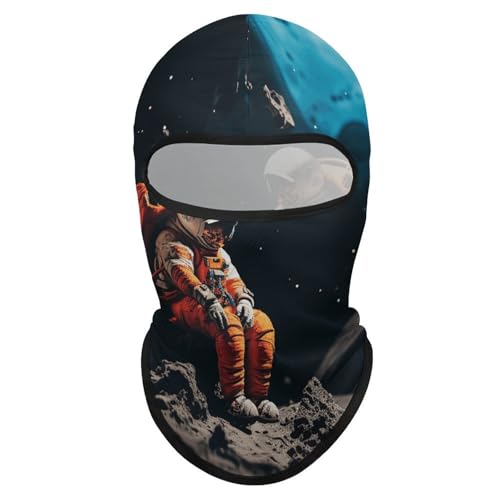 Balaclava Face Mask for Men Women Astronaut Crashed on The Moon Full Mask for Outdoor Sport Cycling Fishing Cap miniatura 7