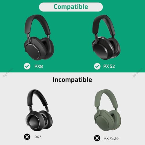 Almohadillas de Repuesto Geekria compatibles con Bowers & Wilkins Px8, Px7 S2 (No compatibles con Px7, Px7S2e) Auriculares, Cojines de Oído, Piezas de Reparación (Azul) miniatura 2