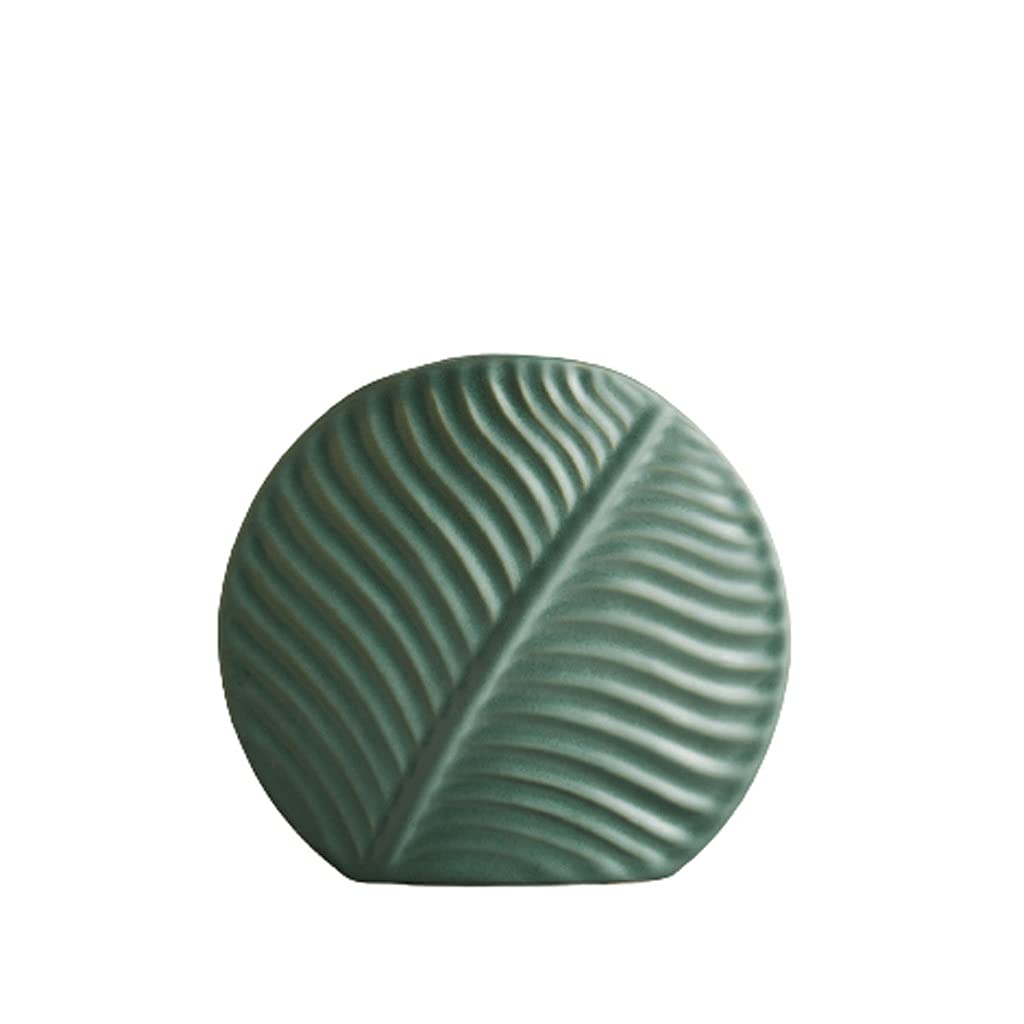 Ngdfgr Green Unique Vase Ceramic Vases Colorful Flower Vase Home Décor Living Room Home Office Table Centerpieces Elegant Decorative Vase Fashion (Green),
