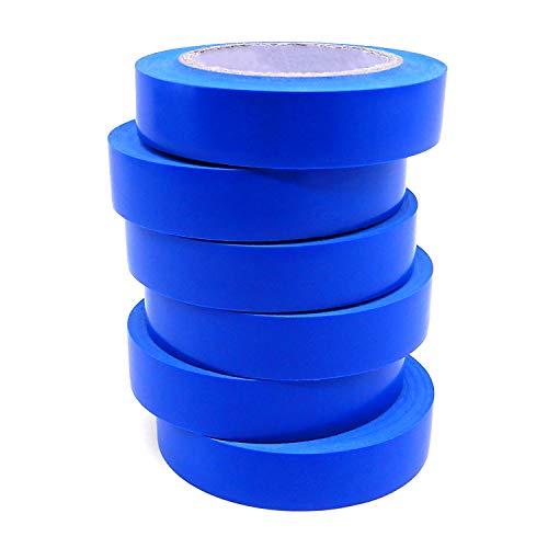 Image of Maveek Electrical Insulation Tape, PVC Vinyl Electrical Tapes with Rubber Based Adhesive, Heat Resistant, Flame Retardant, Waterproof(6 Rolls,Blue)