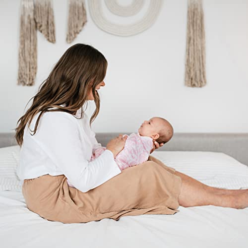 Image of aden + anais Essentials Swaddle Blanket, Muslin Blankets for Girls & Boys, Baby Receiving Swaddles, Newborn Gifts, Infant Shower Items, Toddler Gift, Wearable Swaddling Set, 4 Pack, Damsel