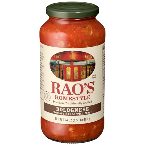 Rao's Homemade Bolognese Sauce 24 oz, Tomato Sauce, All Purpose, Keto Friendly Pasta Sauce, Premium Quality Tomatoes from Italy, Beef, Pork & Pancetta