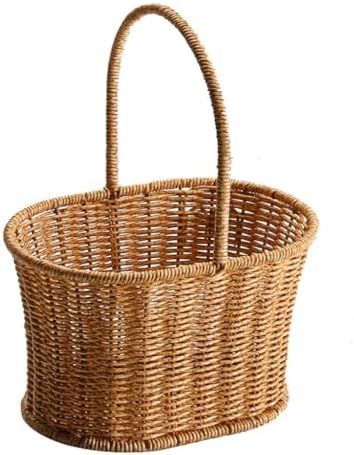Handheld Flower Basket, Gardening, Moon Egg, Gift, Woven Fruit image 4